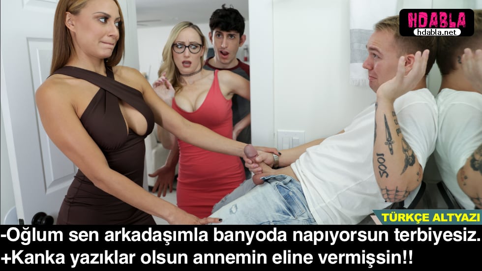 Elim sikime yapıştı Arkadaşın annesi yardım ederken Basıldık